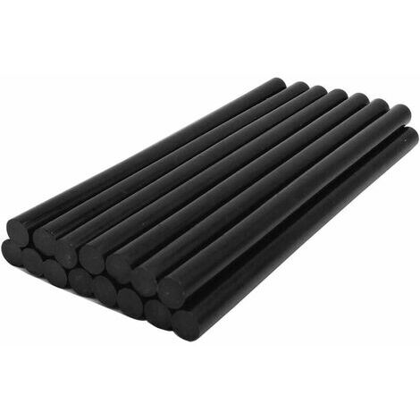 Bâtons de colle thermofusible noirs, bâtons de pistolet à colle chaude pour artisanat fait main bricolage projet de bureau à domicile Art artisanat Fix et réparations 15 pièces, 11 mm x 20 cm