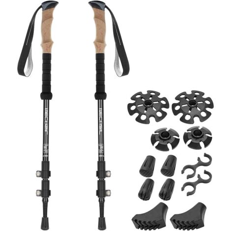 Bâtons de randonnée, de Marche, bâtons de randonnée - Pliable et réglable - Télescopique - pour Homme et Femme