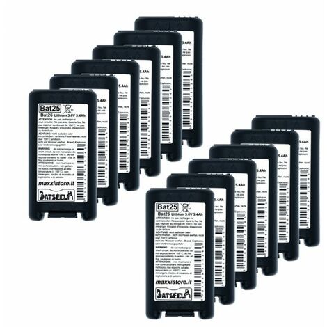 Batsecur 12 pila batteria litio BAT25 logisty 3,6v 5,4 Ah compatibile batli25