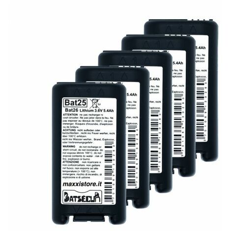 Batsecur 5 pila batteria litio BAT25 Logisty 3,6V 5,4Ah compatibile BATLI25