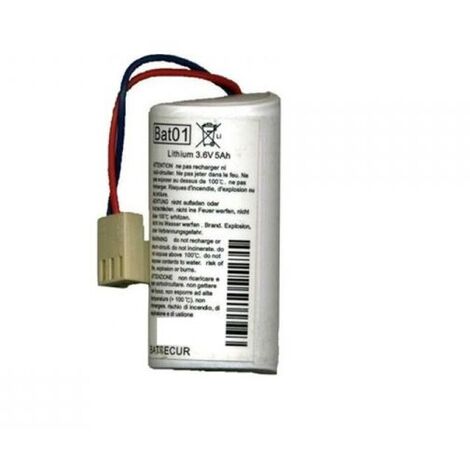 Batsecur batteria litio 3,6V 5Ah compatibile Logisty Daitem Hager BATLI01 - BAT01