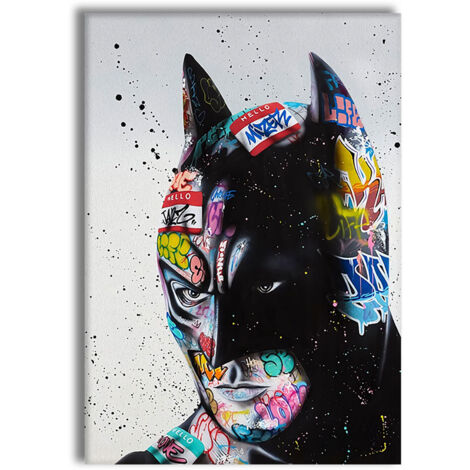 BatStreet -  Quadro Canvas Contemporaneo su telaio in legno - Misura: 70x100 cm