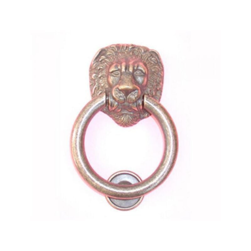Image of Battente battiporta per portoni anello leone grande cm 20
