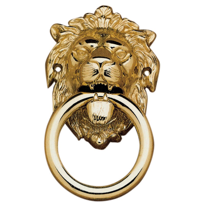 Image of Benini - Battente leone c/anello ott.lucido mm.155