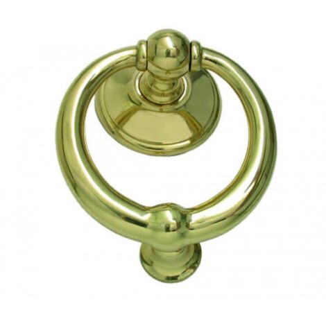 Battente ring in ottone lucido - Ø mm.110