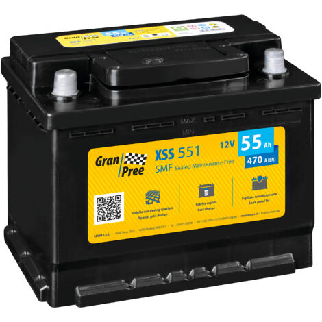 Batteria 12V - Gran Pree SMF - 55 Ah - 470 A - L2