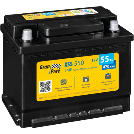 Batteria 12V - Gran Pree SMF - 55 Ah - 470 A - L2