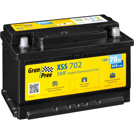 Batteria 12V - Gran Pree SMF - 70 Ah - 610 A - LB3