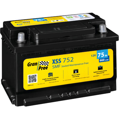 Batteria 12V - Gran Pree SMF - 75 Ah - 660 A - LB3