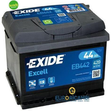 Batteria 12V per autovettura e veicolo commerciale EXIDE Excell Caratteristica: 44 Ah