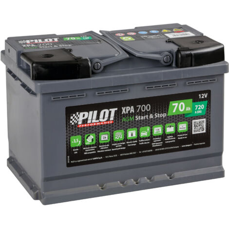 Batteria 12V - Pilot Start-Stop AGM - 70 Ah - 720 A - L3
