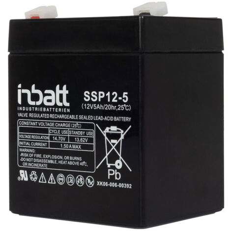 Batteria a secco 12v 5ah per elettrificatori