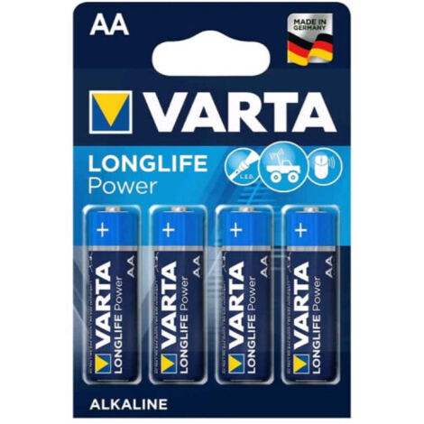 Batteria AA alcalina a lunga durata Varta - lr06 2 strisce 10 blister 4 unità ø14,5x50,5mm prezzo per blister