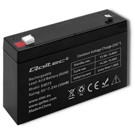 Batteria AGM 6V 7,2Ah max. 64,8A