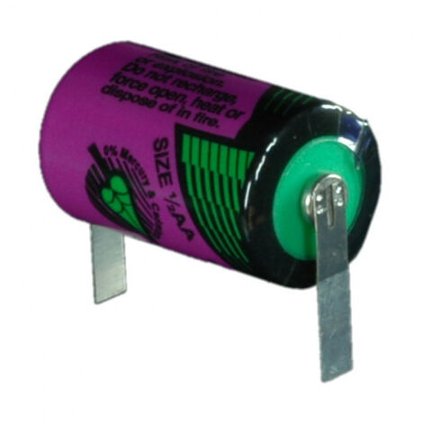 Batteria al litio Tadiran SL550 3.6V 1/2 AA + capicorda a saldare