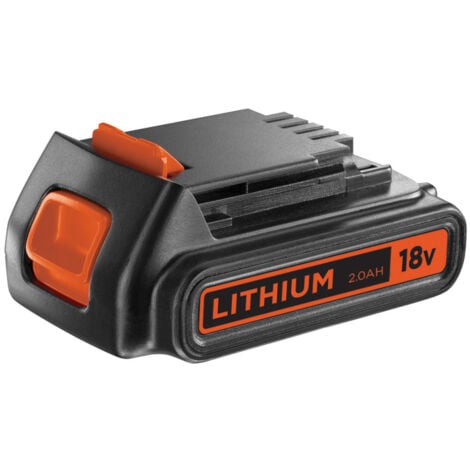 BLACK&DECKER Batteria al litio - Tensione 18 V - 2,0 Ah BLACK+DECKER BL2018-XJ