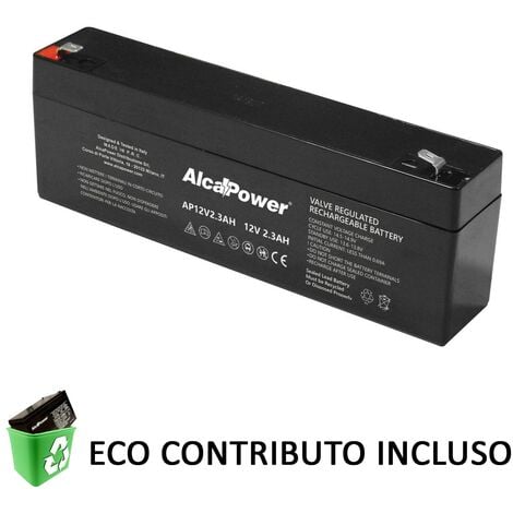 ALCAPOWER Batteria al piombo da 12v 2,3ah ricaricabile per ups e illuminazione di emergenza