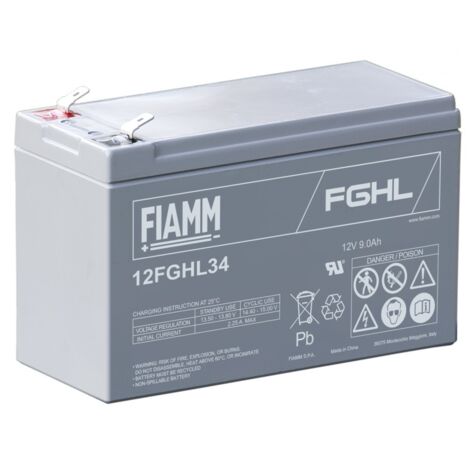 Batteria al piombo ermetica 12V 9Ah - Fiamm 12FGHL34