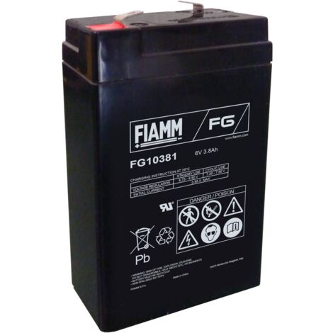 Batteria al piombo ermetica 6V 3,8Ah - Fiamm FG10381