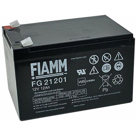 Batteria al piombo Fiamm, 12V, 12Ah, 151 x 98 x 100mm, -20  +50°C