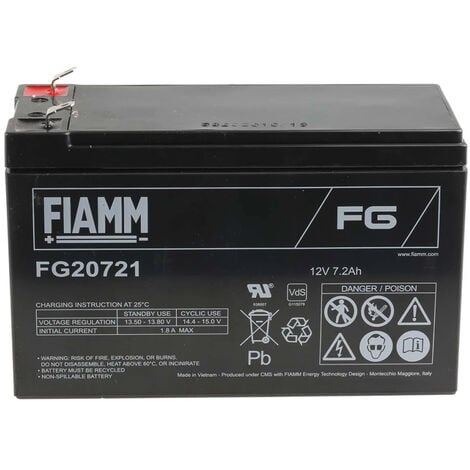 VARIO Batteria al piombo Fiamm, 12V, 7.2Ah, 151 x 65 x 100mm, -20  +50°C
