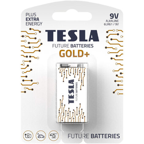 Batteria Alcalina 9V TESLA Gold - Tipo 9V 6LR61