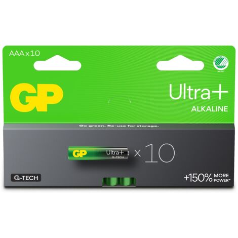 Batteria alcalina aaa gp ultra plus 24auplr03 pacco da 10