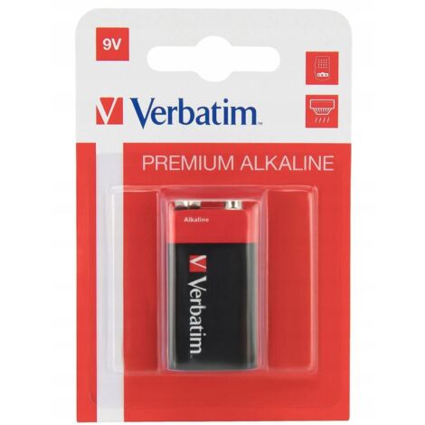 Batteria alcalina Verbatim 9V 1 confezione, 49924
