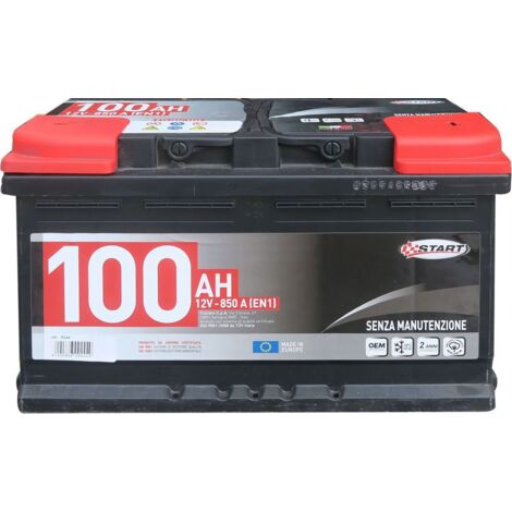 Batteria Auto 100AH polo positivo:destro Cassetta L4