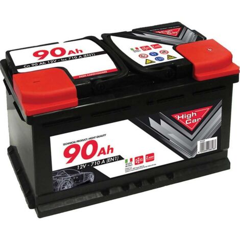 Batteria Auto da 90AH 710A 12V polo positivo destro cassetta L4