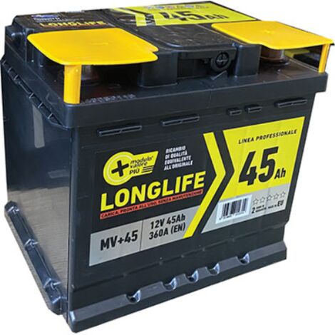 Batteria auto modulo valore + ah  45 dx spunto 360a mm 207x175 h.mm 190