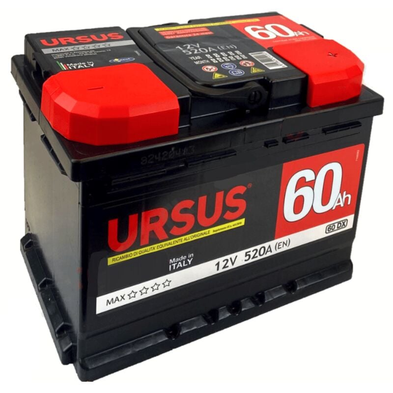 Image of FAR - Batteria auto veicoli scuotiolive abbacchiatore 60a ah 12v polo positivo destro ur
