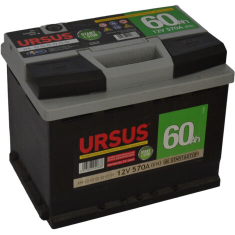 BATTERIA AVVIAMENTO AUTO URSUS START & STOP  60 Ah