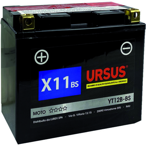 BATTERIA AVVIAMENTO MOTO URSUS   X6 BS 6 Ah mm. 150x87x94 h
