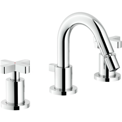Batteria bidet con scarico 1 1/4” Nobili serie Lira LR116215/1CR  Cromato - Ottone