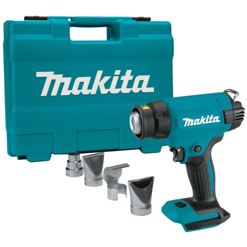 Makita - Pistola ad aria calda DHG181ZK 18V a batteria, 550° c senza batteria e caricabatterie
