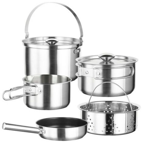 Batteria da Cucina Inoxibar KAMPING 61117 Acciaio 7 Pezzi