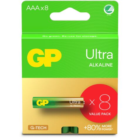 Batteria gp ultra alcalina aaa lr03 pacco da 8