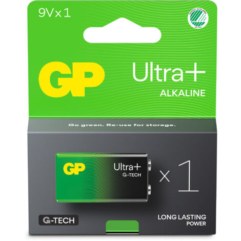 Batteria GP Ultra Plus Alcalina 9V: 1604 AUP/LR20 Confezone da 1 batteria