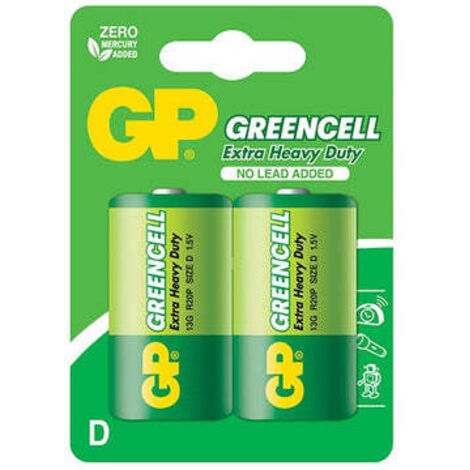 BATTERIA GREENCELL 1,5V R20 D 2 PEZZI - GP13G-U2