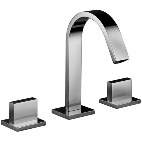Batteria lavabo 3 fori Paffoni Level LEP052CR Cromo - Senza piletta di scarico