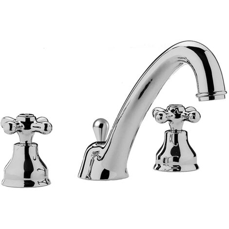 Batteria lavabo Paffoni Iris con canna alta e piletta di scarico inclusa