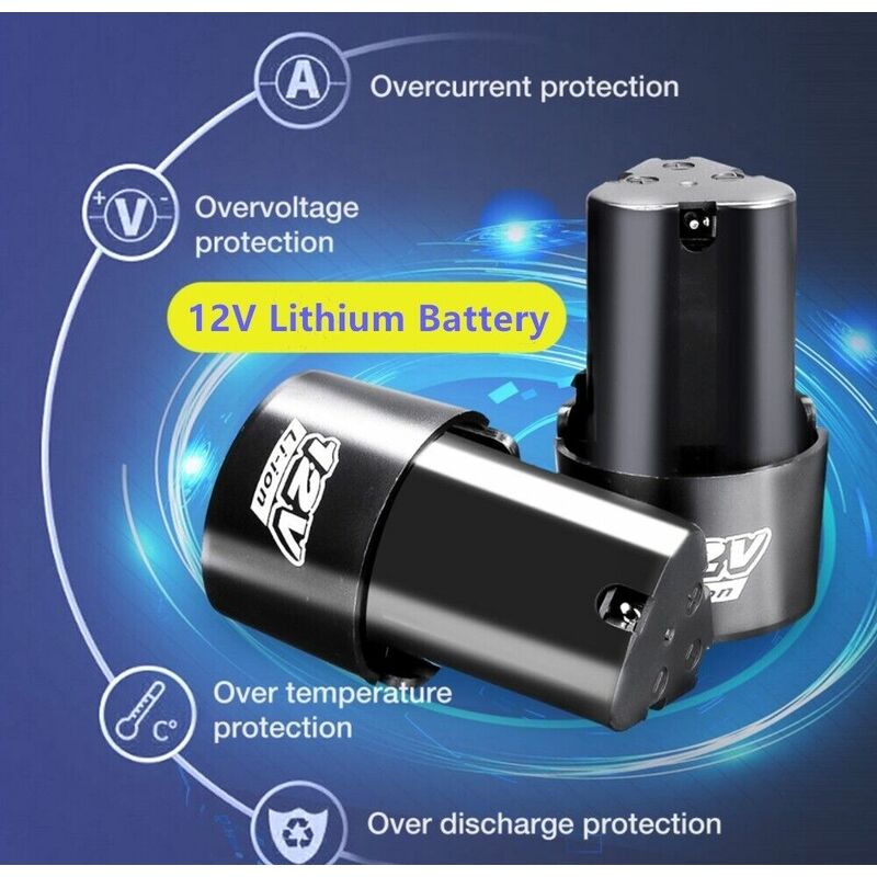 Image of Royal_shopping - batteria Litio 12V 1.5AH 76MM 19500RPM per mini flex solo batteria 1PZ