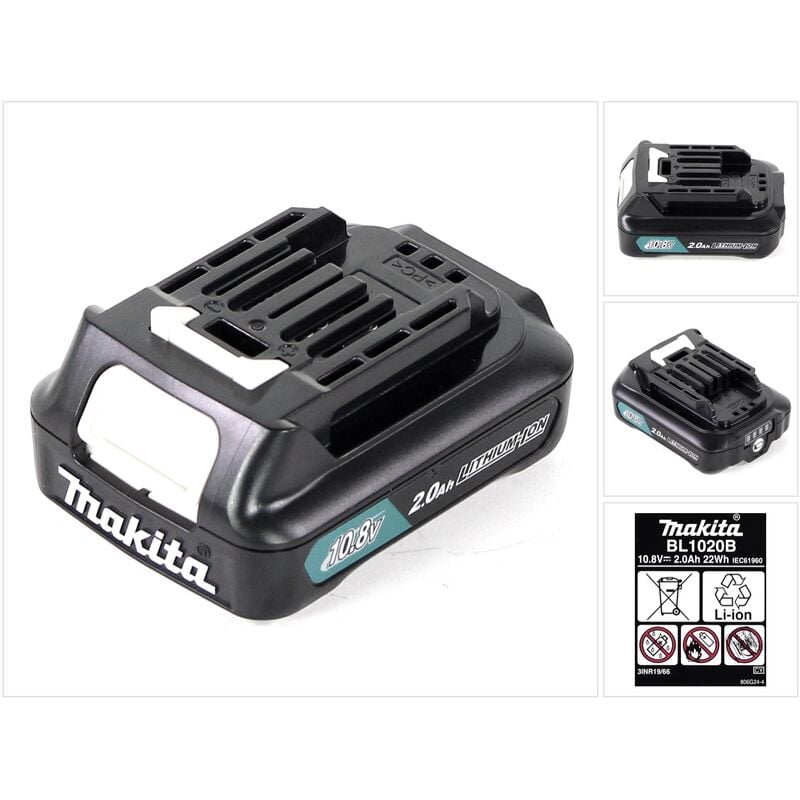 Image of Makita - bl 1020 b 10,8 v - 2,0 Ah / 2000 mAh Batteria a Litio con led ( 197394-3 )