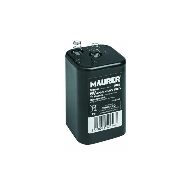 Image of Pila batteria alcalina 4R25 per lampada stradale 6V maurer 20401