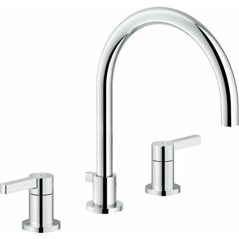 Batteria per lavabo con bocca lunga Nobili serie Lira LR116211/5T1CR  Cromato - Ottone