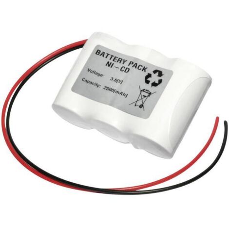 Batteria per luci di emergenza Emmerich 36C2500R con cavo 3.6 V 2500 mAh