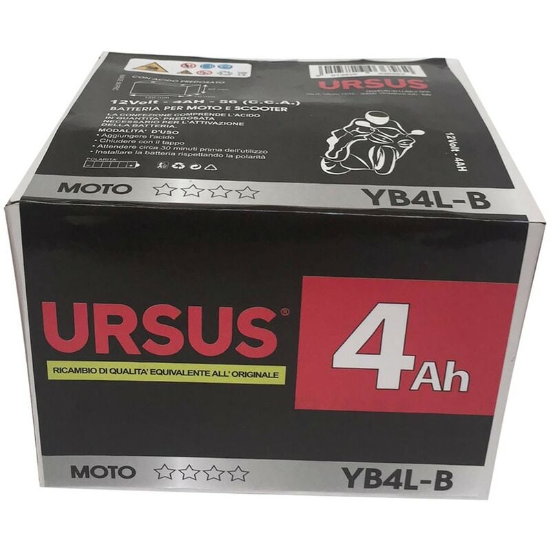 Image of Ursus - batteria per moto ' ' 3 ah - mm 120 x 70 x 92