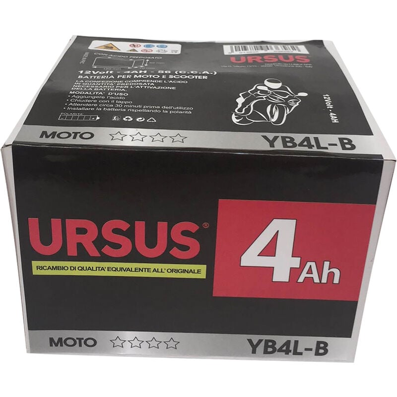 Image of Ursus - Batteria per moto ' ' 10 ah - mm 134 x 80 x 160