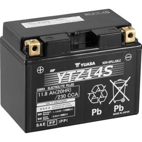 Batteria per moto Yuasa YTZ14S 12 V 11.2 Ah N/A